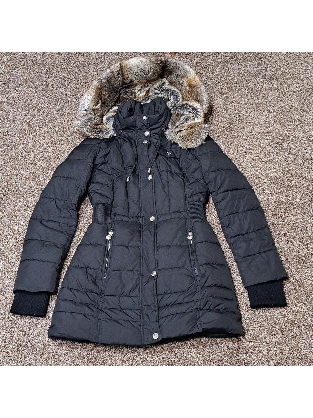 Laundry By Design Women's Winter Coat Faux Fur Size Small